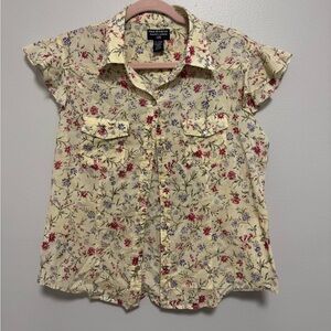 Ralph Lauren Blouse 90s Vintage Floral Top